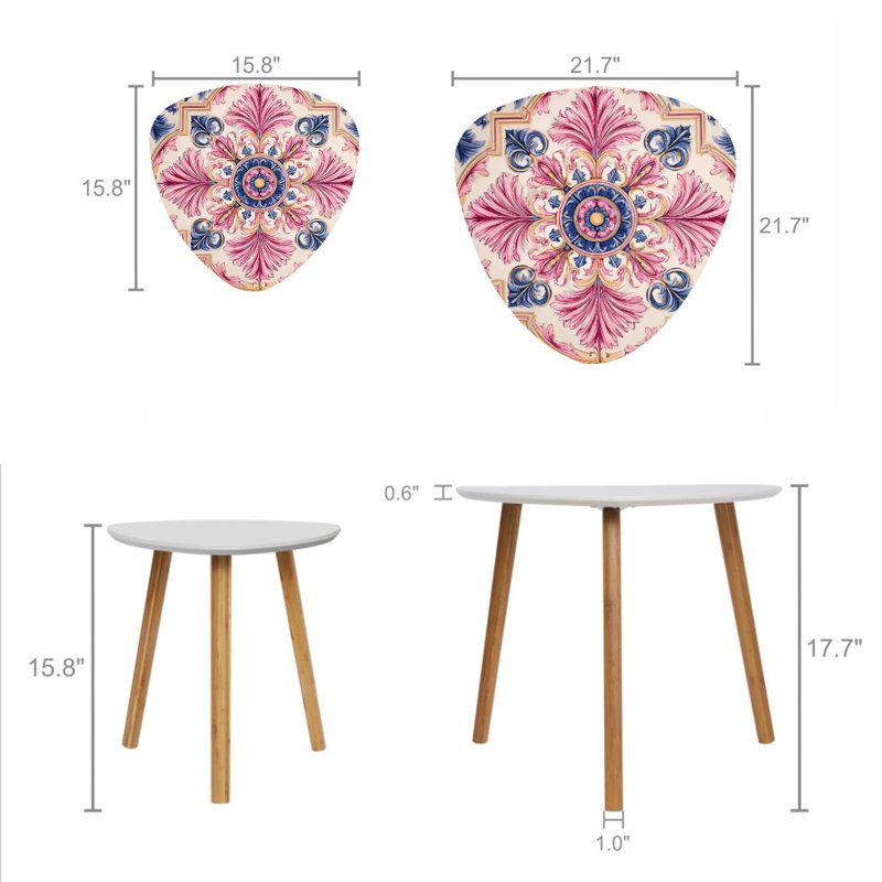 Ensemble de 2 tables basses gigognes Triangle