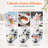 Ice Cream Maker, 1.8 Qt Capacity, 6-Speed Electric Stand Mixer with LED Digital Display and Timer, Mixing Paddle, Dough Hook, Splash Guard, Grey
