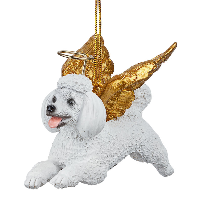 Poodle Dog Angel Holiday Ornament