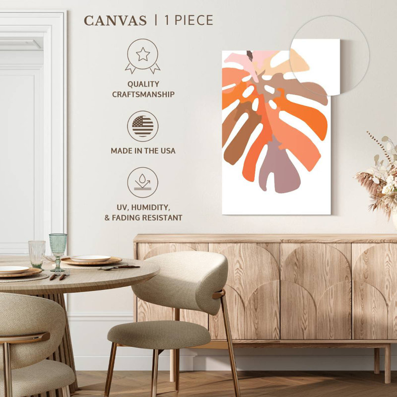 Bayou Breeze Blush Monstera I | Wayfair