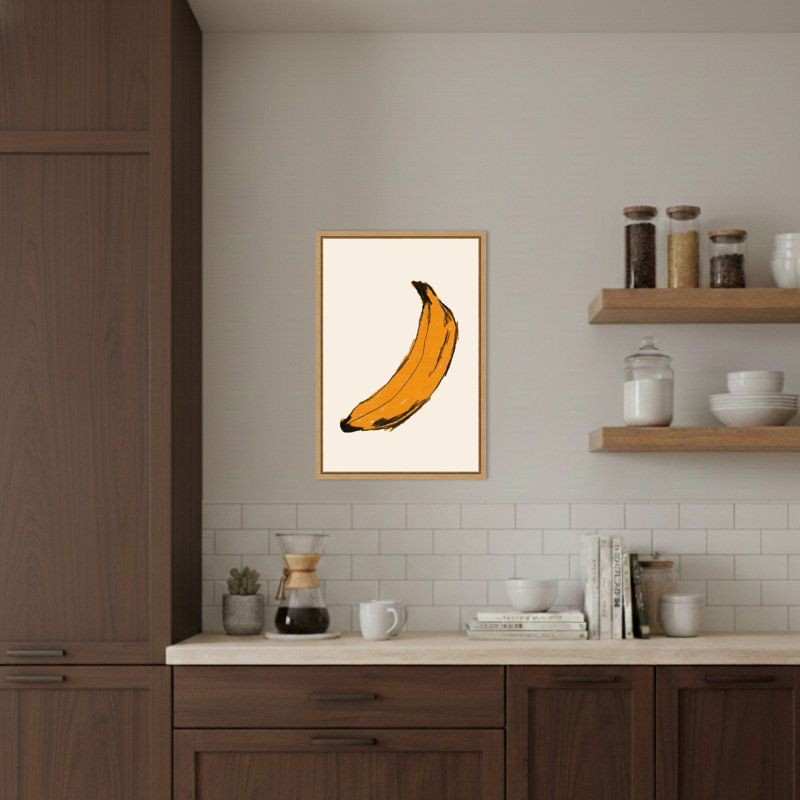 Banana by Studio Jkn Framed Canvas Wall Art Print