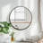 Wall Mounted Round Mirror With Aluminum Alloy Frame, Tempered Glass Round Mirror-2137109784-2137109790