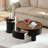 Round Nesting Coffee Table Set Of 2, Coffee Table With Storage Drawer, Plastic Center Table For Living Room-344224462-344224461
