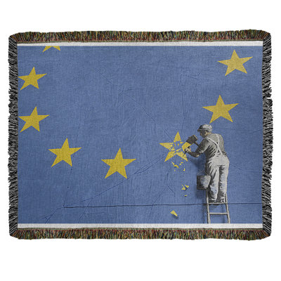 Banksy Graffiti Hand Woven Throw Blanket