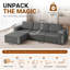 3 Seater Corduroy Sectional-685999585
