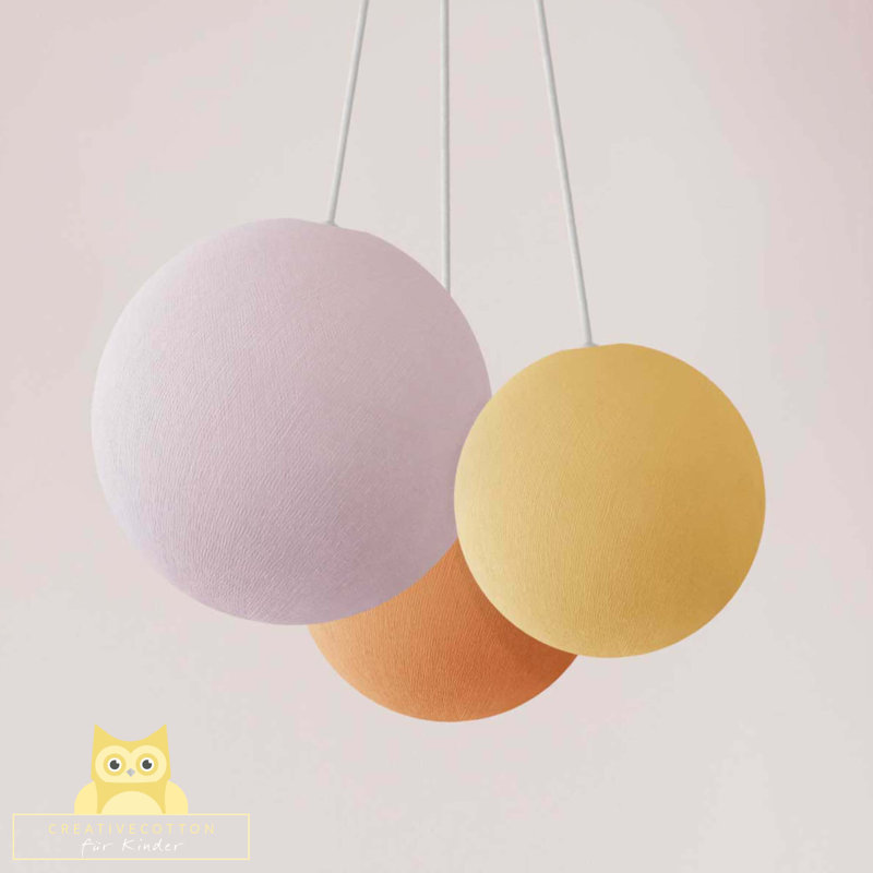 Creativecotton 3-Light Globe Pendant, Sunrise