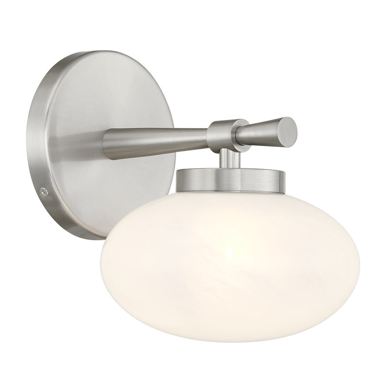 Barrow 1-Light Wall Sconce in Polished Nickel, Polished Nickel