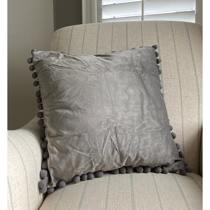  Coussin Pom Pom, gris
