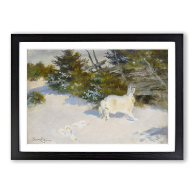 White Hare Vol.3 by Bruno Liljefors - Picture Frame Painting