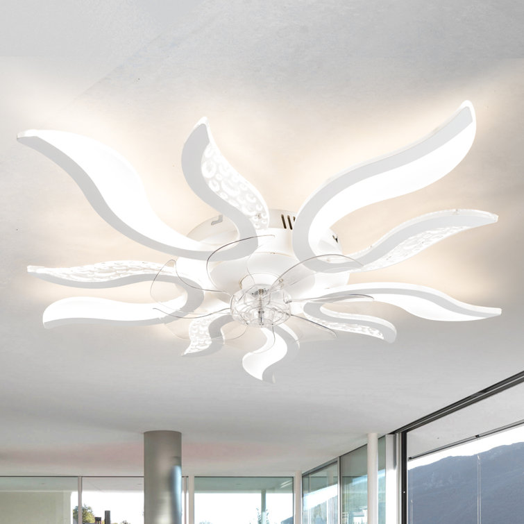 Namish 31.5'' 7 Blade Ceiling Fan with LED Lights,Indoor Remote Control Ceiling Fans With Lights