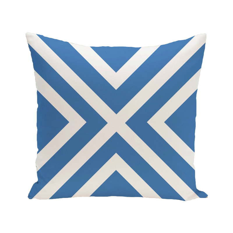 Housse de coussin d'extérieur carré «X», H 18 po x l 18 po, Azur