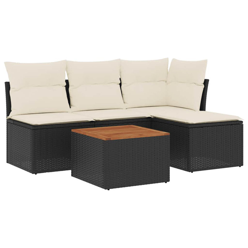 Vidaxl Garden Sofa Set Black