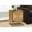 Table d'appoint, bout, rangement, petit, côté, salon, lampe, stratifié noyer clair, ruppie maritime, moderne