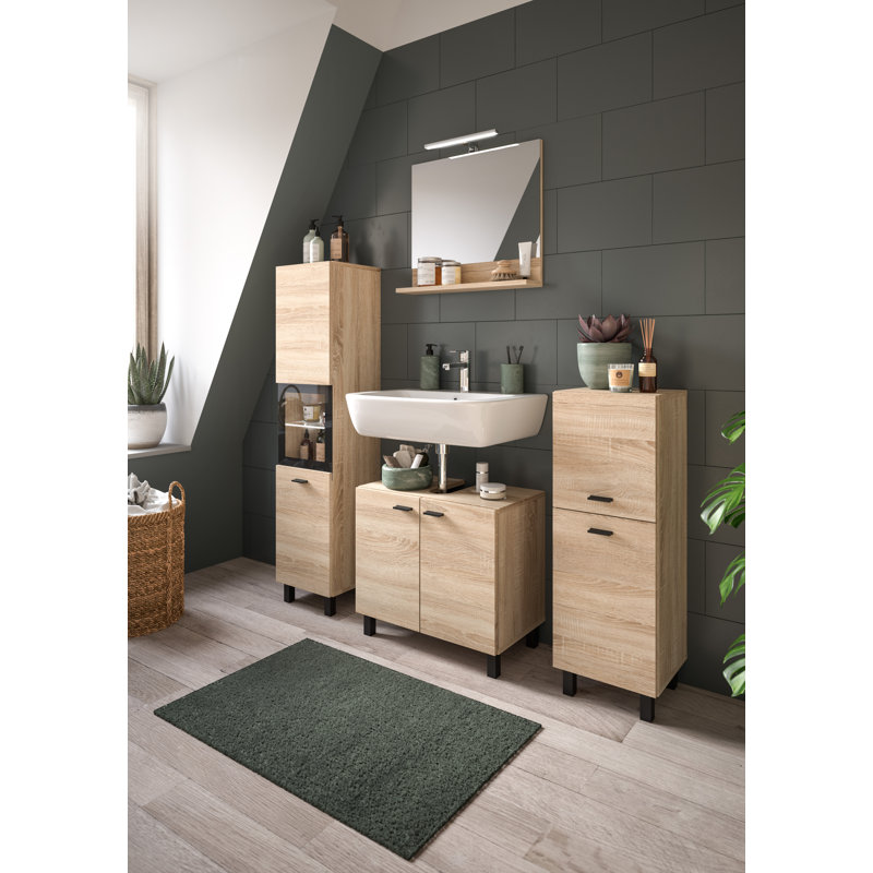 Boston Bathroom Suite, Replica Sonoma Oak