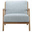 Chaise longue bleue de style moderne avec base en bois massif et solide-1870376579