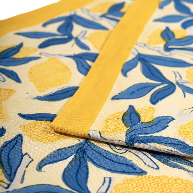 Lemon Tree Handmade Floral Table Runnner, 90" W x 16" L