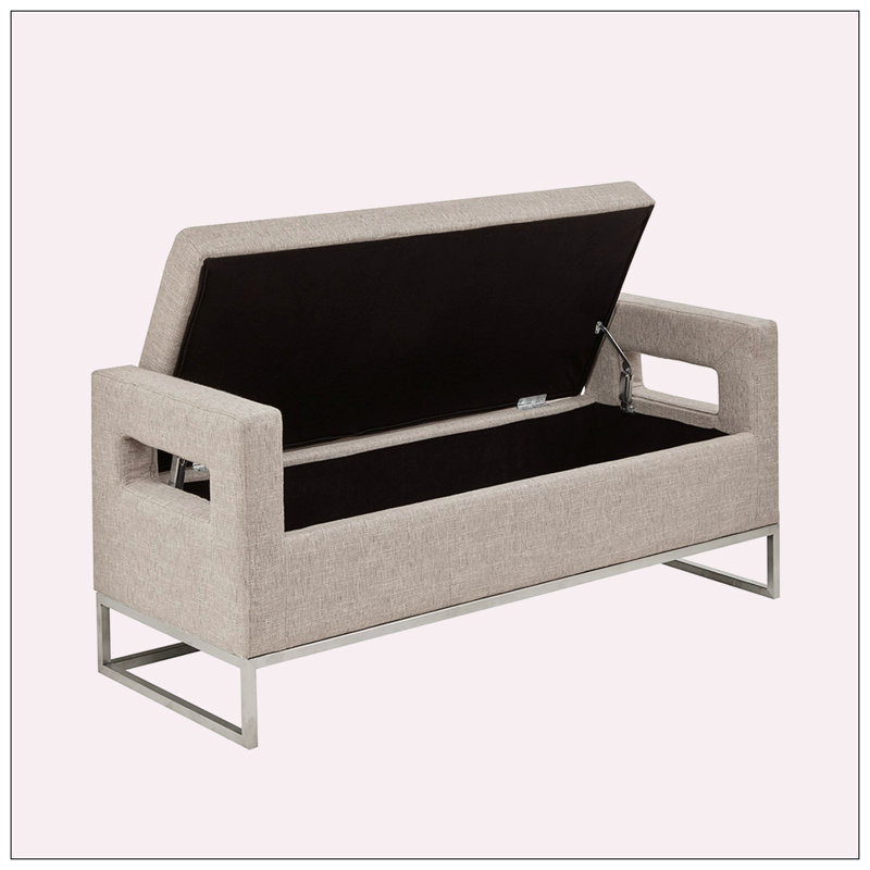 Banc de rangement rabattable avec accoudoirs
