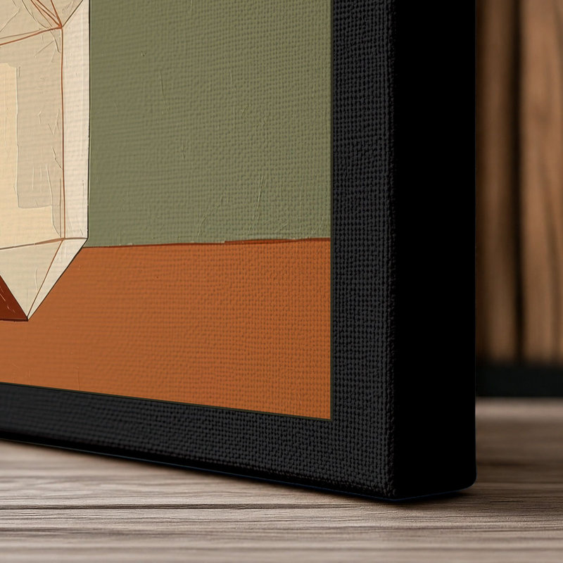Vase with Dried Grasses Minimalist - Wrapped Canvas, 30x20 - 76.2 x 50.8 cm, Black Border