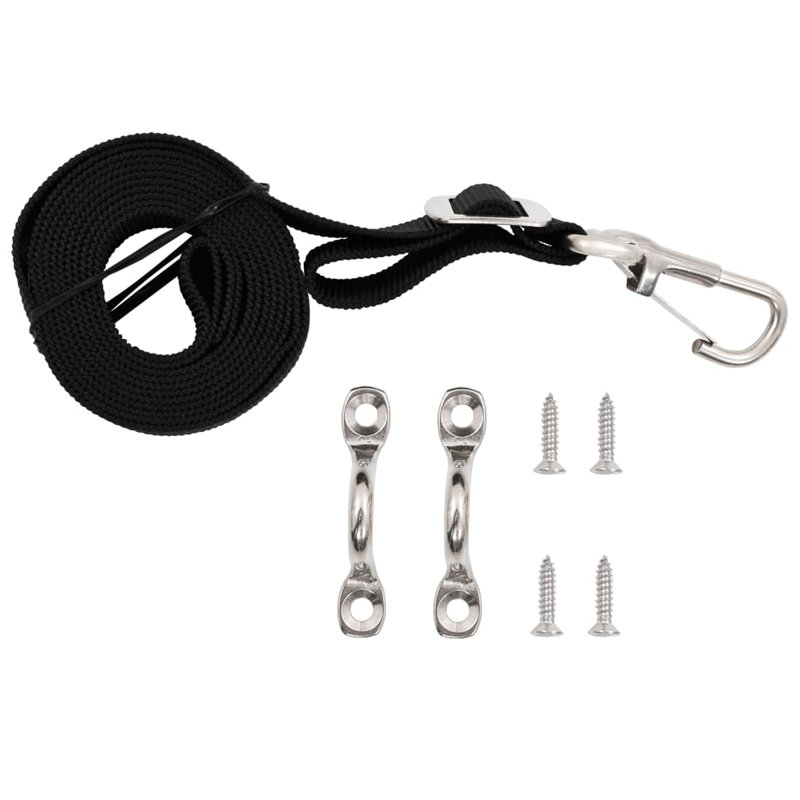 Quincaillerie en tissu noir pour toile VidaXL
