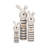 Decorative Ceramic Bunny Figurine Object for Home Decor - Decorative Sculpture Statue with Heart Accent for Living Room Decoration - Ivory & Black-2113532637