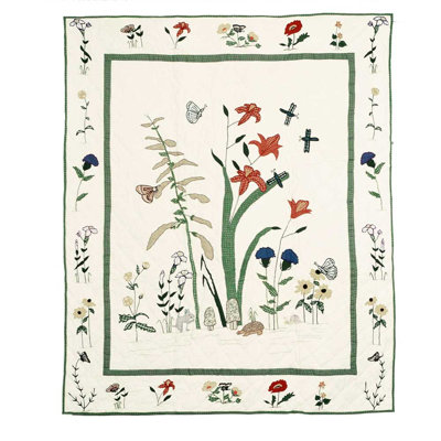 Wildflower Quilted Throw Blanket