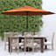 Parasol de marché éclairé 10 pi 10 po Lucianna-2071233322