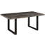 Railway Solid Wood Top Metal Base Dining Table-47816484-47816485