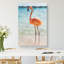 Lone Flamingo - Wrapped Canvas-56661286