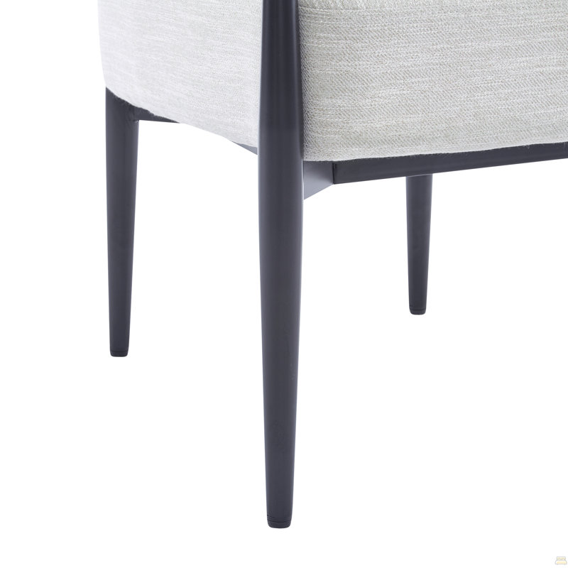 Fauteuil d'appoint rembourré Mid-Century, Noir