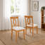 Chaises de salle à manger rembourrées Comfort, style moderne en bois d'hévéa pour petite cuisine