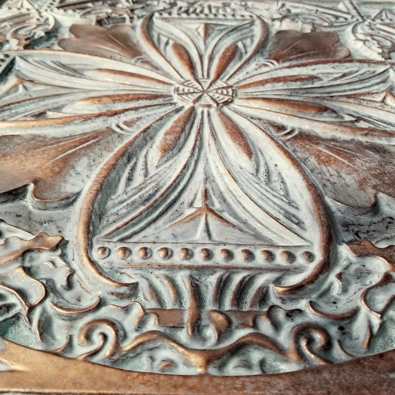 TD 23.75'' L x 23.75'' W Textured PVC Ceiling Tile In Weathered Copper