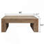 Table basse rustique en bois, table rectangulaire de style campagnard moderne de 49 po pour le salon