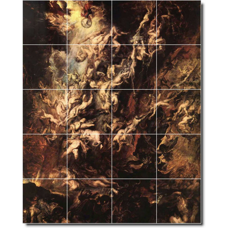 Carreau de céramique décorative 24 po x 30 po 6 po x 6 po, Peter Rubens, peinture religieuse W07638