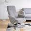 Fauteuil inclinable pivotant en chenille avec fauteuil repose-pieds Fauteuil moderne Repose-pieds ergonomique manuel Repose-pieds Rembourré Salon lecture Bureau à la maison