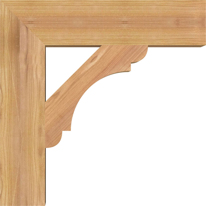 Olympic Block Bracket, 16"H  x 16"D, 3 1/2"W Western Red Cedar (Smooth)