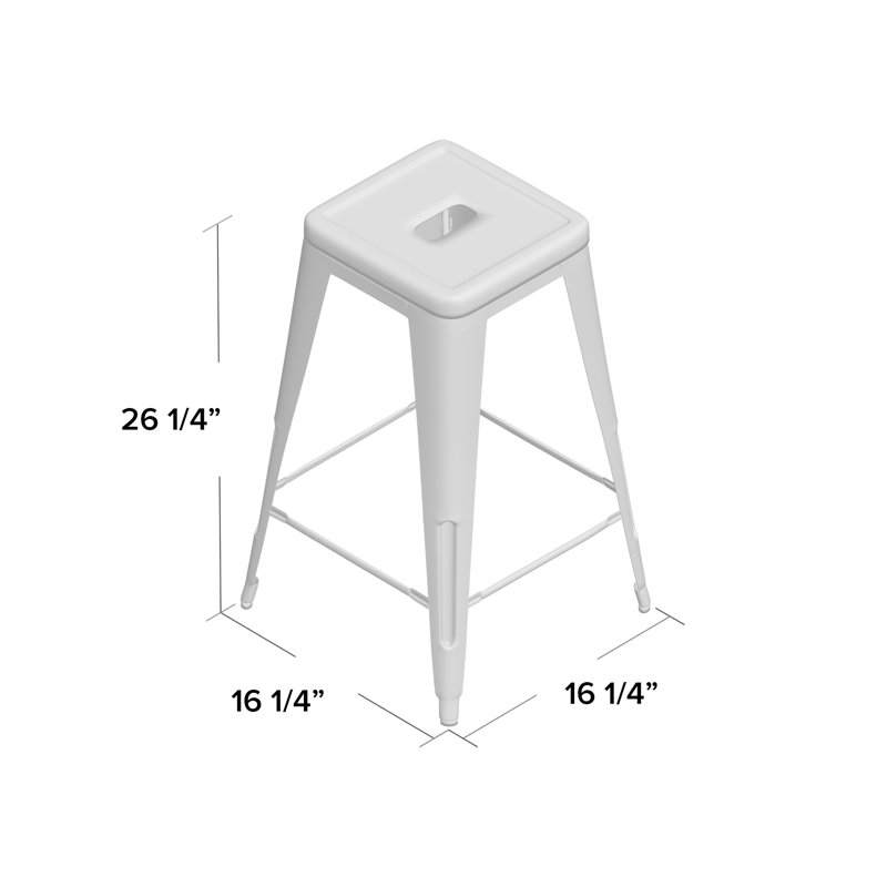 Tabouret de comptoir 26,25 po Mikayel, Jaune antique