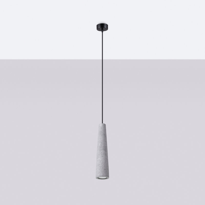 1 - Light White Cylinder Pendant, Grey
