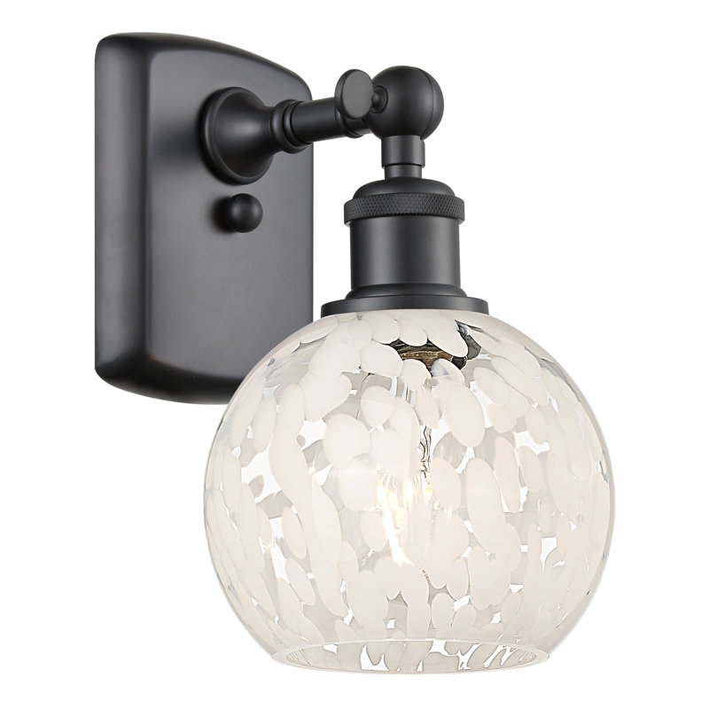 Berganzo Steel Armed Sconce, 9" H x 6" W x 7.13" D, Matte Black