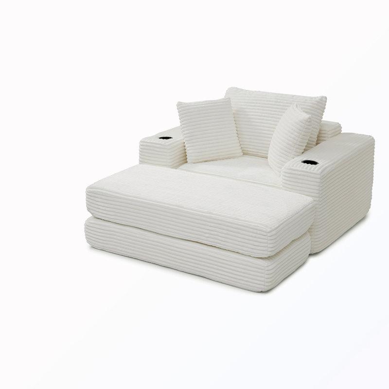 Chaise longue 3-en-1 sans nuage, Beige