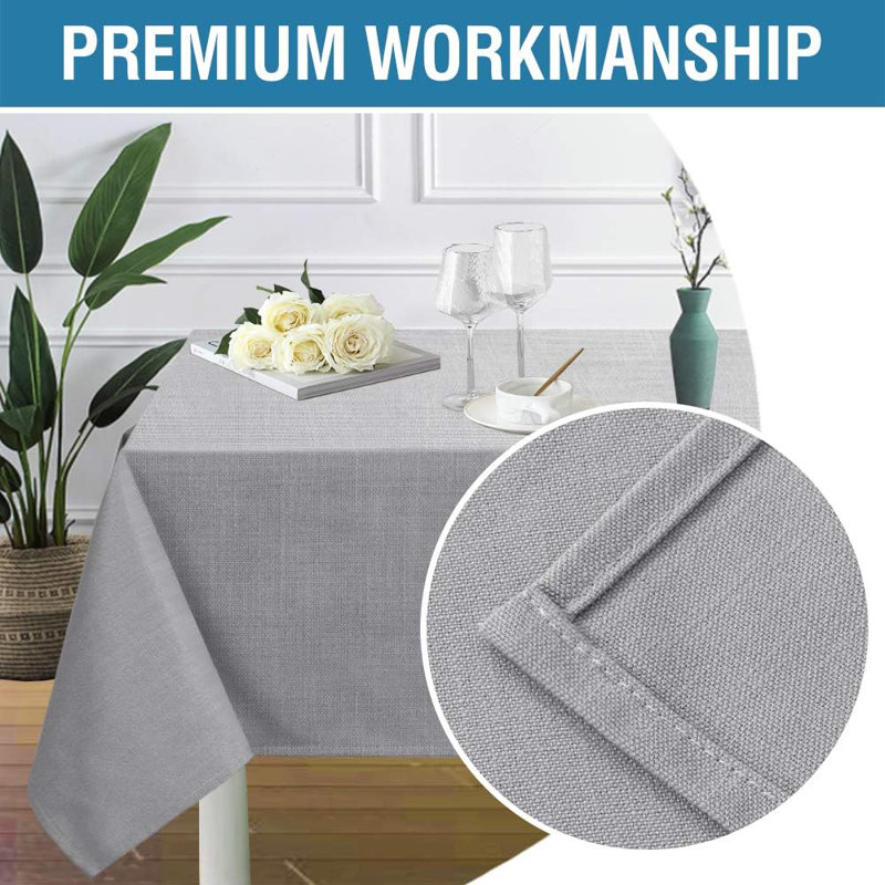 Les nappes de qualité supérieure en lin texturé sont imperméables et résistantes aux éclaboussures pour la nappe du buffet de salle à manger.