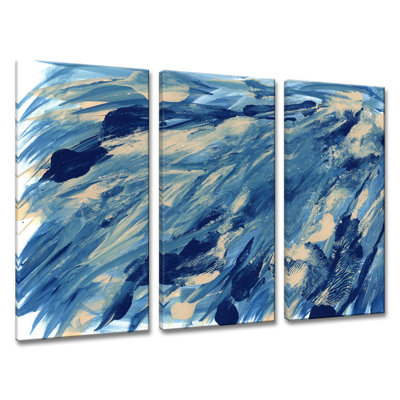 «Midnight Swim» par Coretta King Johnson, reproduction d'art sur toile 3 pièces