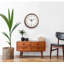 Large Wall Clock 16 Inch Silent Non Ticking Movement Quartz Battery Operated Round Easy To Read Decorative Classic Brown