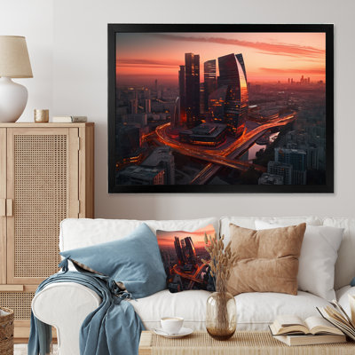 «Orange and Pink Architectural Merveilles I», reproduction d'art sur toile