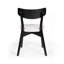 Ensemble de 2 chaises de salle à manger modernes avec pieds en bois, cadre noir élégant-806662281