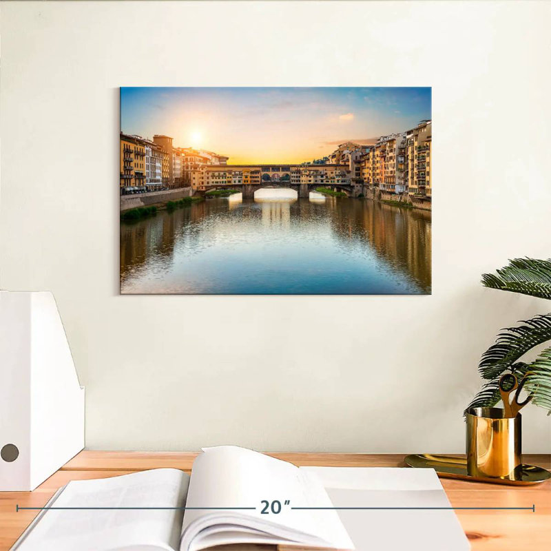 Lilie Ponte Vecchio Bridge, H 8 po x l 12 po