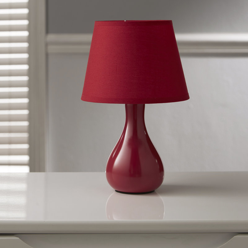 Calliah Ceramic Table Lamp, Wine