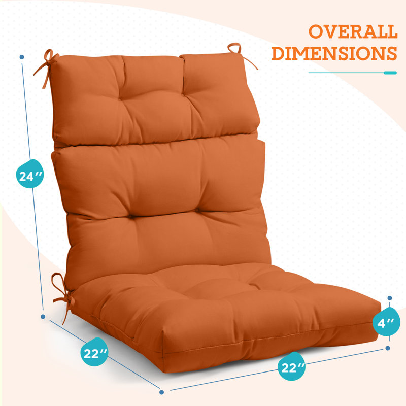 Indoor/Outdoor Seat/Back Cushion, Burnt Orange