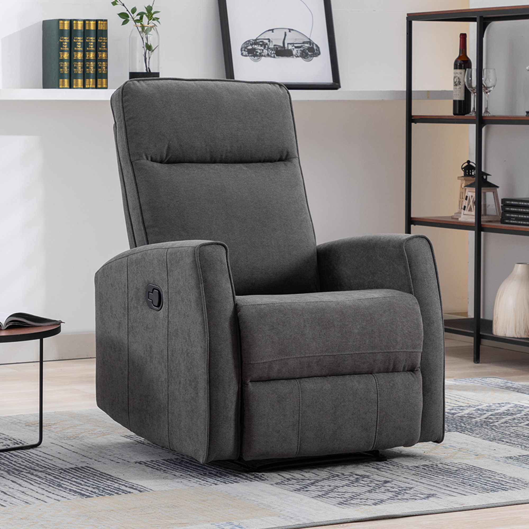 JST Recliner Chair for Living Room, Adjustable Modern Reclining Chair,  Recliner Sofa with Lumbar Support, Classic and Traditional Recliner Chair  with