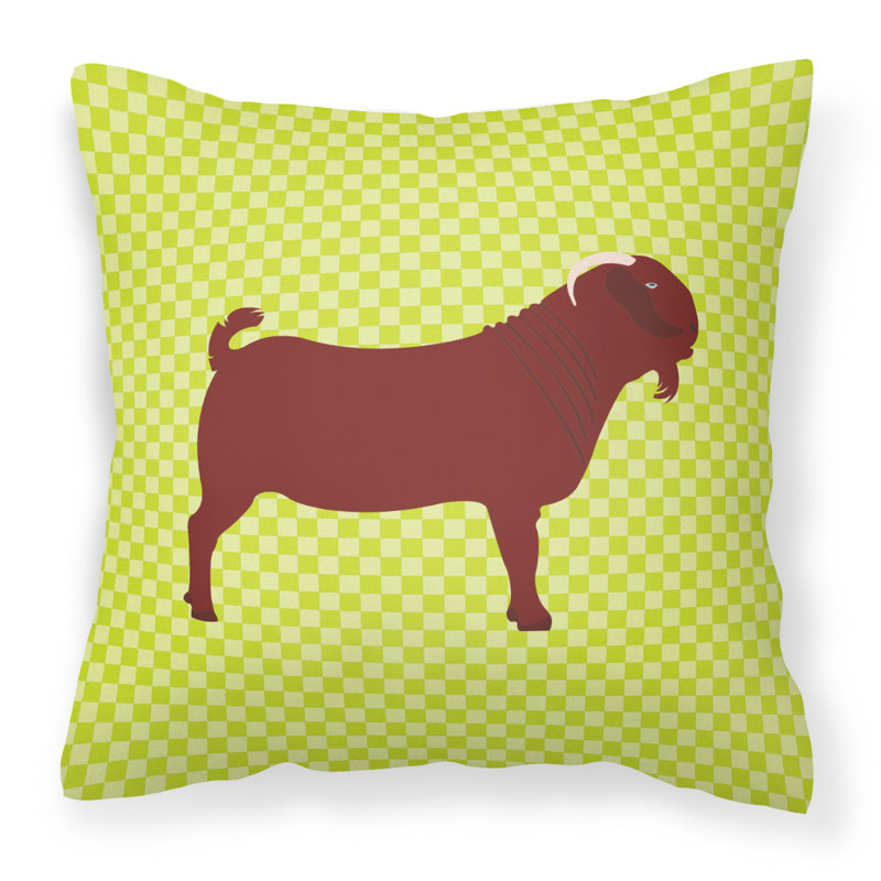 Coussin extérieur kalahari chèvre check, Vert, 18 po x 18 po