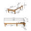 Chaise longue en filet blanc Dana pour espace de bronzage